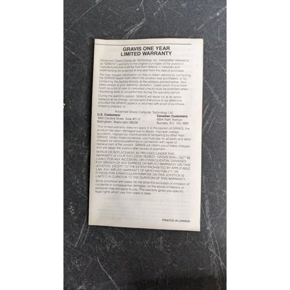 Vintage 1980 Advanced Gravis Analog Joystick Controller IBM PC Flightstick 15pin - Picture 11 of 12